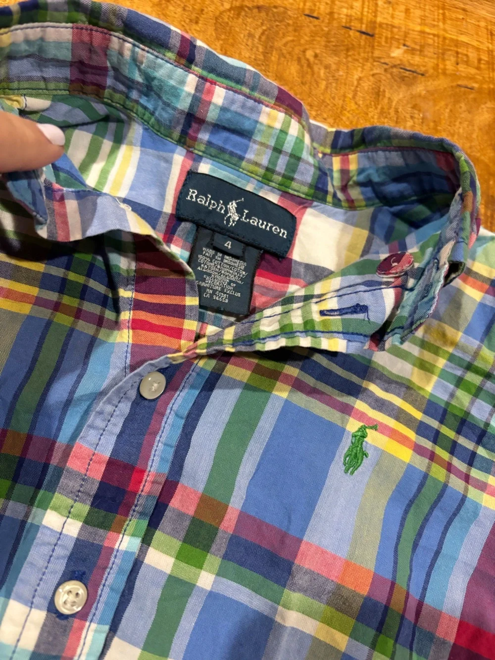 Ralph Lauren Boys Multicolor Plaid Button-Down Shirt